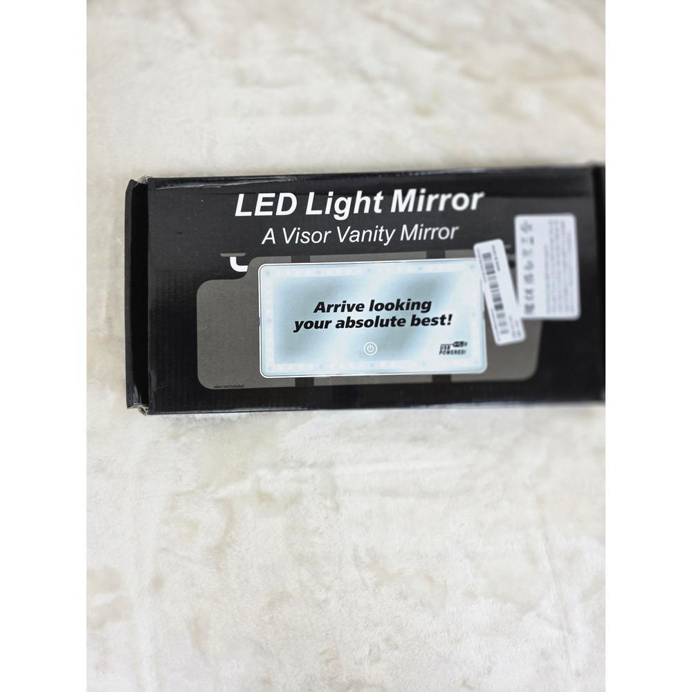 LED Light Mirror‎ Car Sun Visor Vanity Mirror Touch Control 1000 Lumens USB